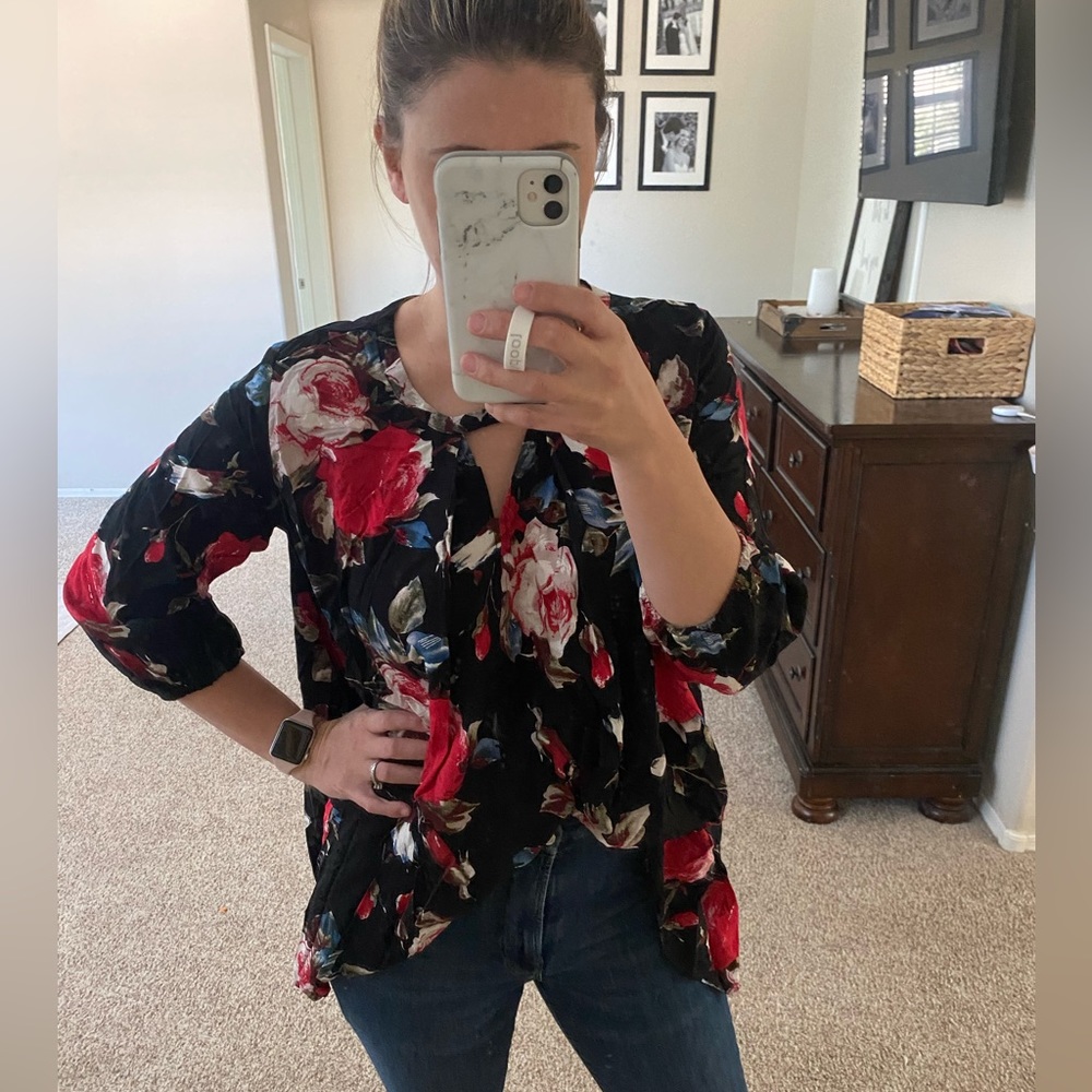 Pinkblush floral tunic